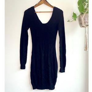 GUESS Back Detail Bodycon Sweater Dress